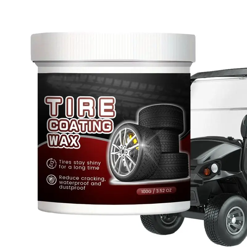 

Car Tire Cleaner Coating Wax For Car Detailing Fast-Acting Rim Cleaner Car Cleaning Supplies Tire Cleaner Wax 100g Long-Lasting