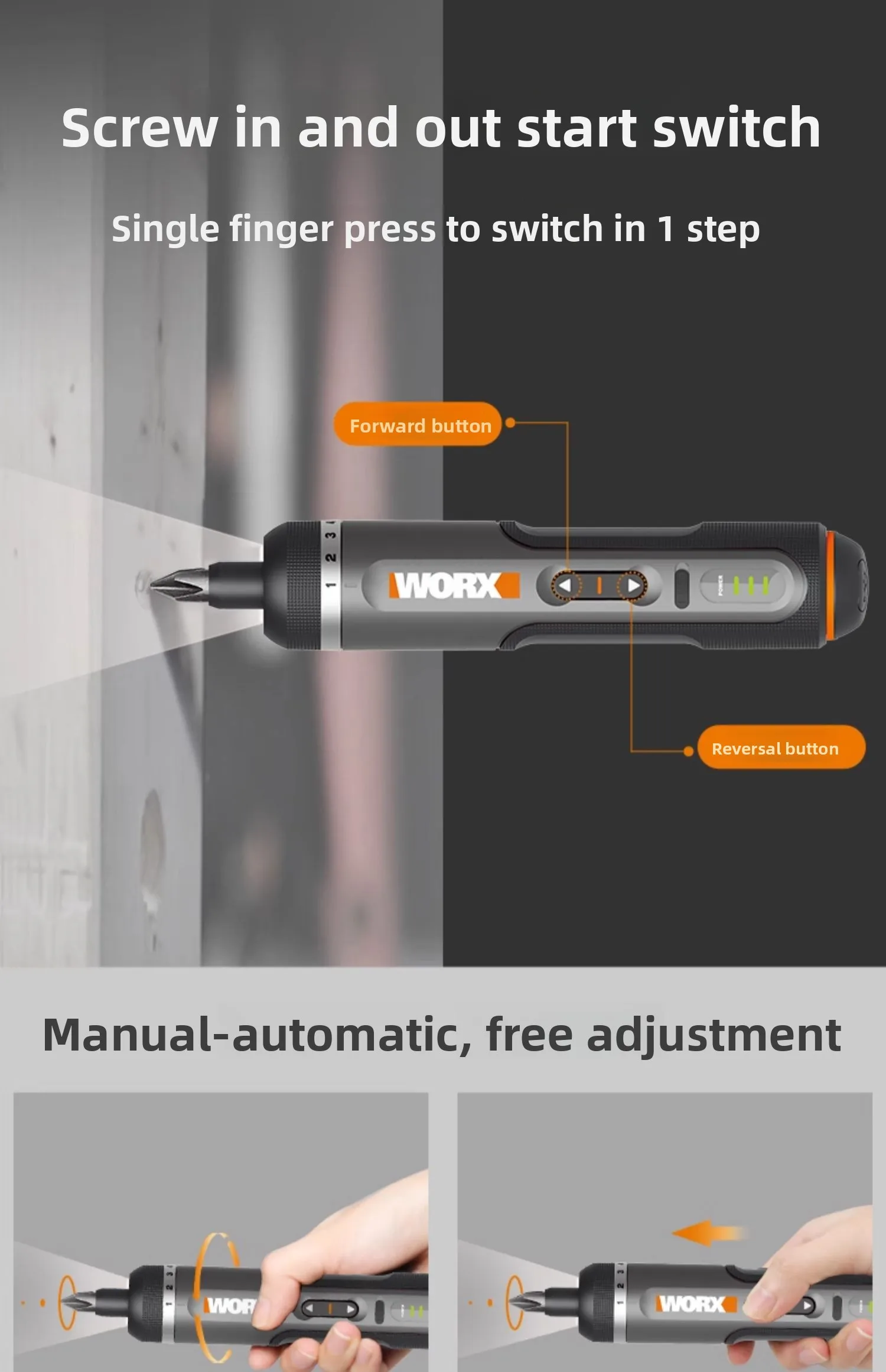 Șurubelniță electrică fără fir WORX 4V