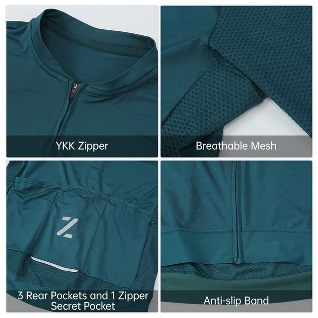 ZRSE Men's Long Sleeve Cycling Jersey – UPF 50 6