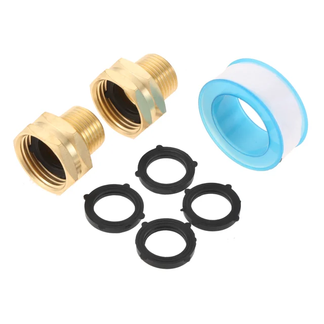 2Kits Szilárd Sárgaréz Kerti Tömlőszerelvények Csatlakozók 3/4 "Ght Nőstény 1/2" Npt Férfi Nagy Teherbírású Adapter Csaptelep Vezető Csatlakozója - Image 5