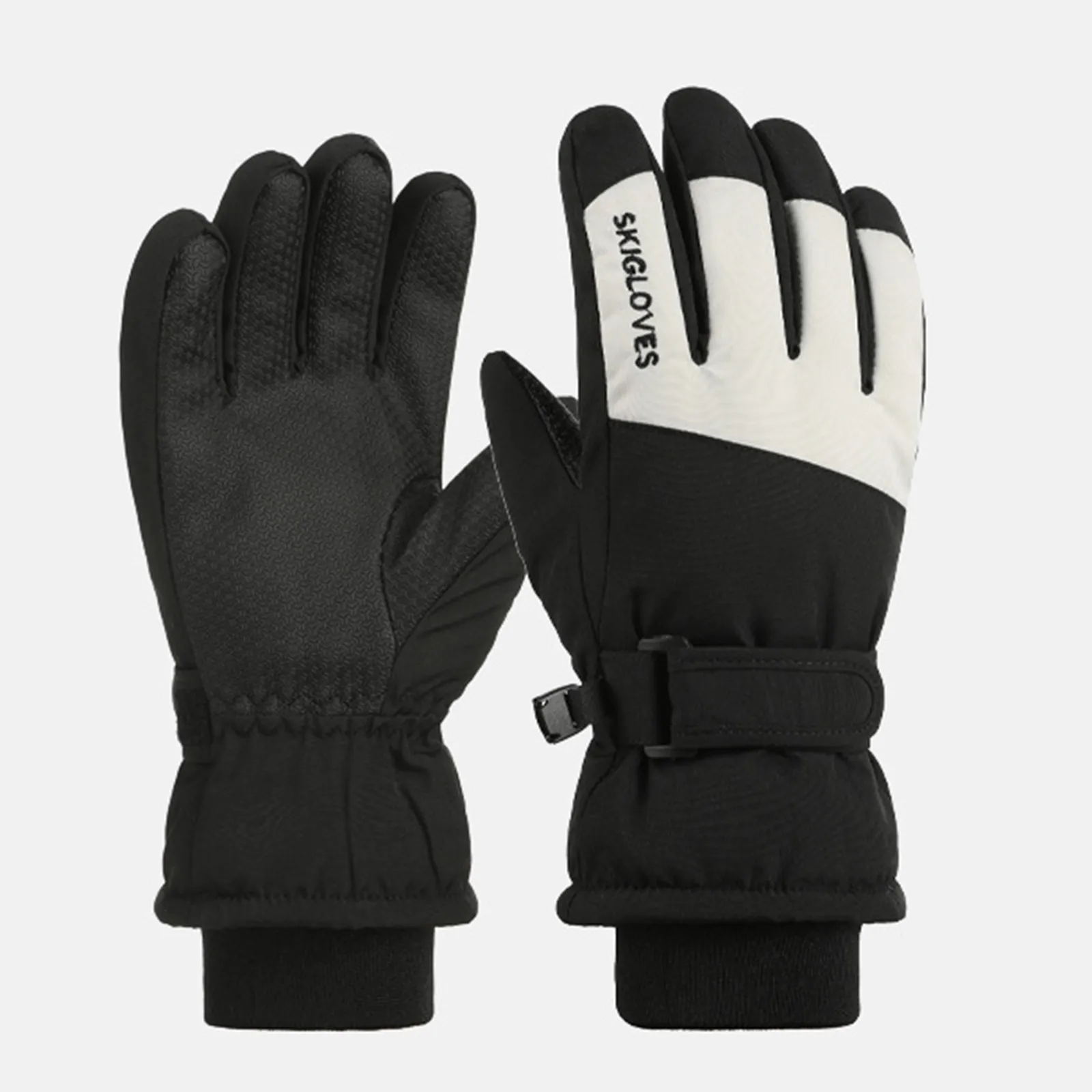 Thermal Ski Gloves Children Kids Winter Fleece Waterproof Warm Toddler Girls Soft Warm Wool Lined Full Finger Gloves перчатки