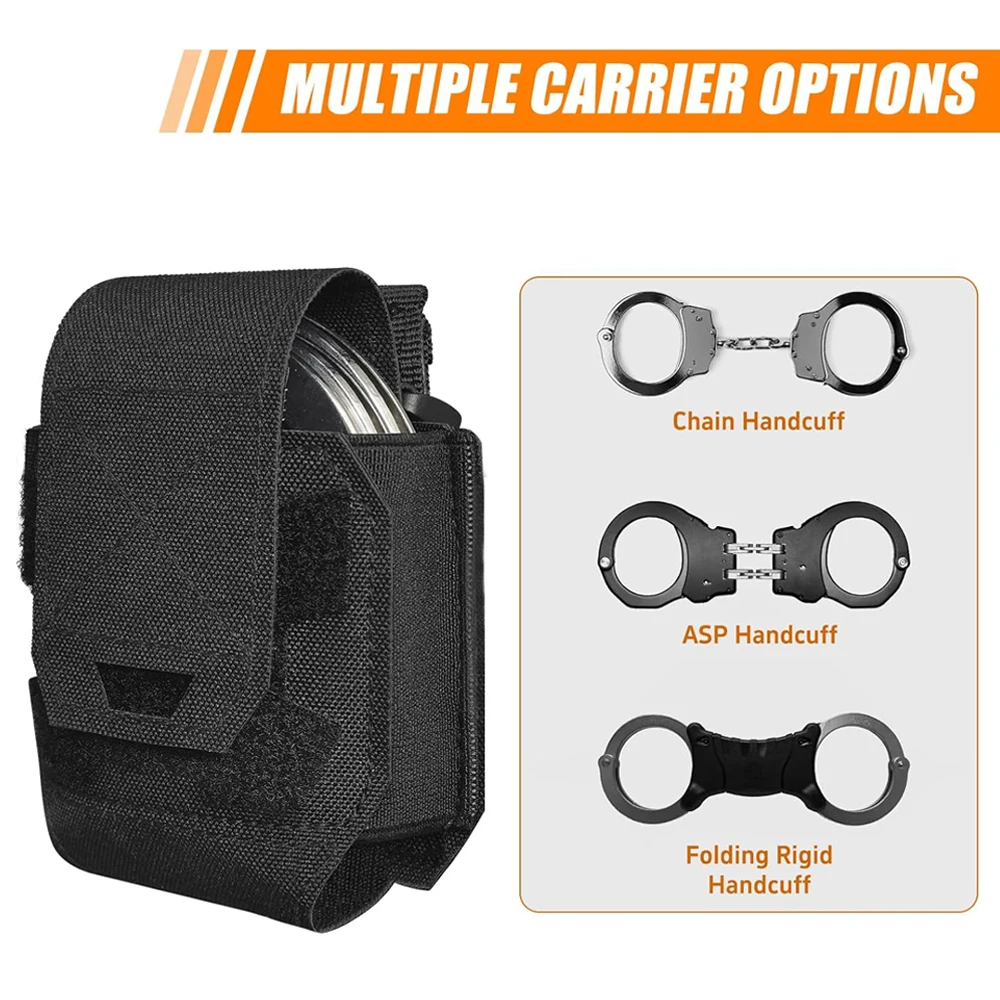 Molle Handcuffs Pouch Shackles Holder Case Quick Draw Universal Handcuff Holster Standard Chain Cuffs Cover Belt Pouch 5