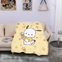 MINISO Pochacco Blanket Custom Halloween Blanket for Living Room Decorative Sofa Blankets for Bed Boho Home Decor Bedspread the 1