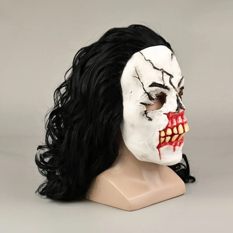 Generic Horror Half-Face Latex Mask for Halloween and Cosplay Events
