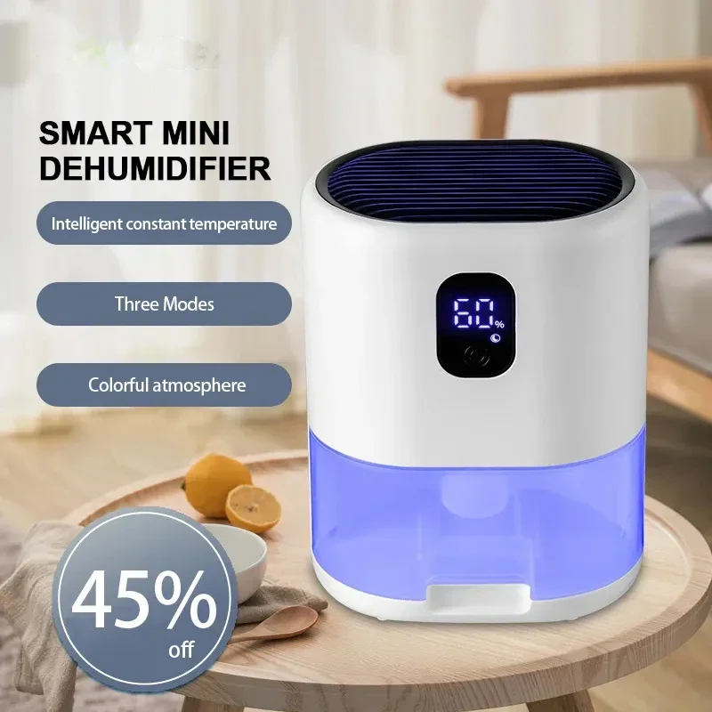 ZAIXIAO 제습기 공기 건조기 수분 흡수 장치 이동식 탱크 LED 터치 패널 주변 조명 전기 가정용 제습기