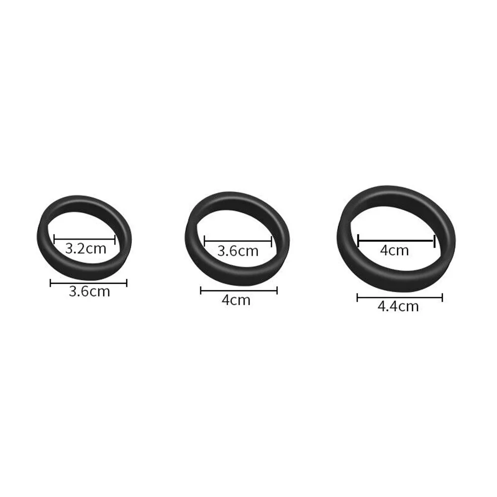 Ring 3pcs Semen Lock Erection Delay Ejaculation High Elasticity Time Massager Lasting Adult Sex Toys For_voghion.com
