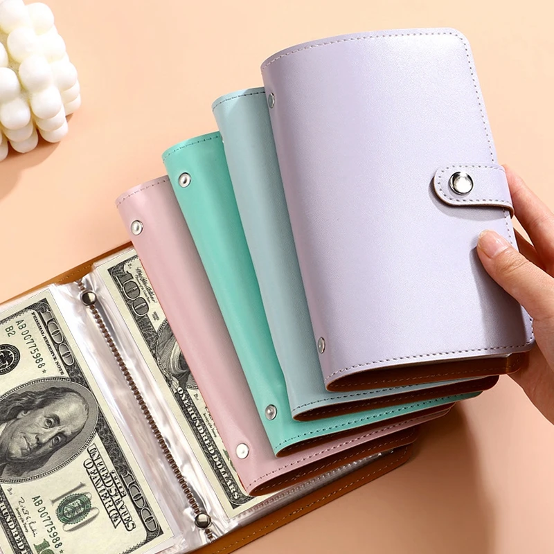 Cash Collect Book Savings Money Banknote Album Money Saving Organizer Photo Card Holder School Notebook 100 pockets