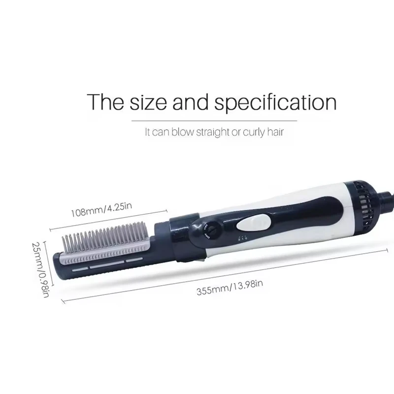 Hair Dryer and Hot Air Brush Professional Negative Ionic Ceramic Volumizer Styler Lightweight One Step Blow Brush Styling Tool