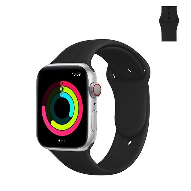 Sport Silicone Strap for Apple Watch Band 45mm 41mm 40mm 38mm Soft Bands Waterproof Wristbands for iWatch Series 7 SE6 5 4 3 2 1 1