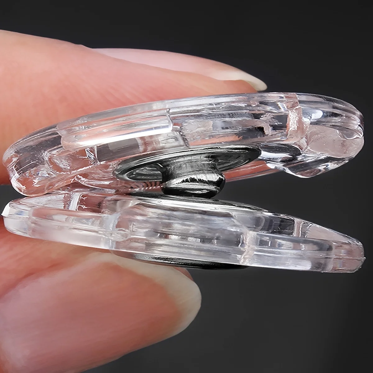 5/10piars Transparent Fastener-23mm DIY Invisible Snap Fastener Round Snap Button Acrylic Press Stud Sewing Accessories