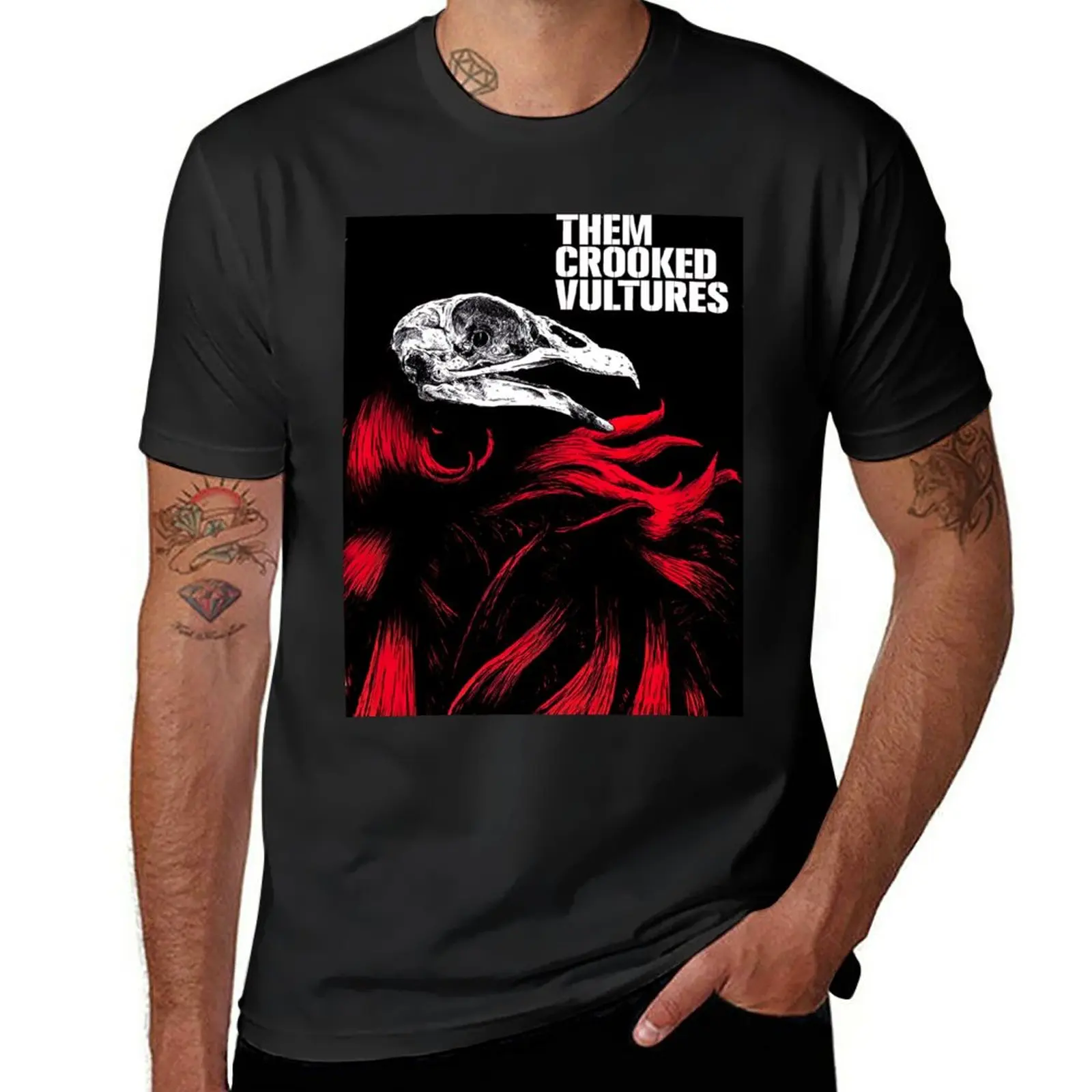 

New them crooked vulture T-Shirt josh homme Poster qotsa Sticker T-Shirt summer top boys t shirts mens big and tall t shirts