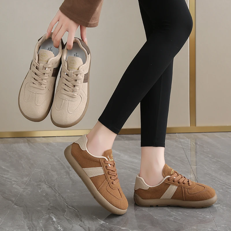 Autumn New Fashion Trend Women's Casual Shoes College Style Wide Toe Soft Comfortable Flat Shoes Outdoor Casual Sports Shoes 6