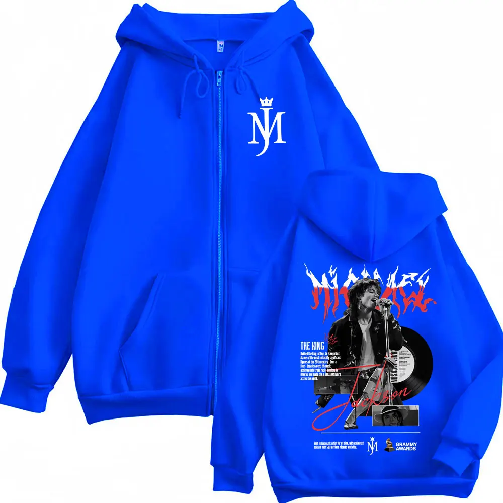 King of Pop Michael Jackson Bad Era Jacket Sweatshirts Men Women Hip Hop Pop Music Zip Up Hoodies Fashion Zipper Pullovers Coats