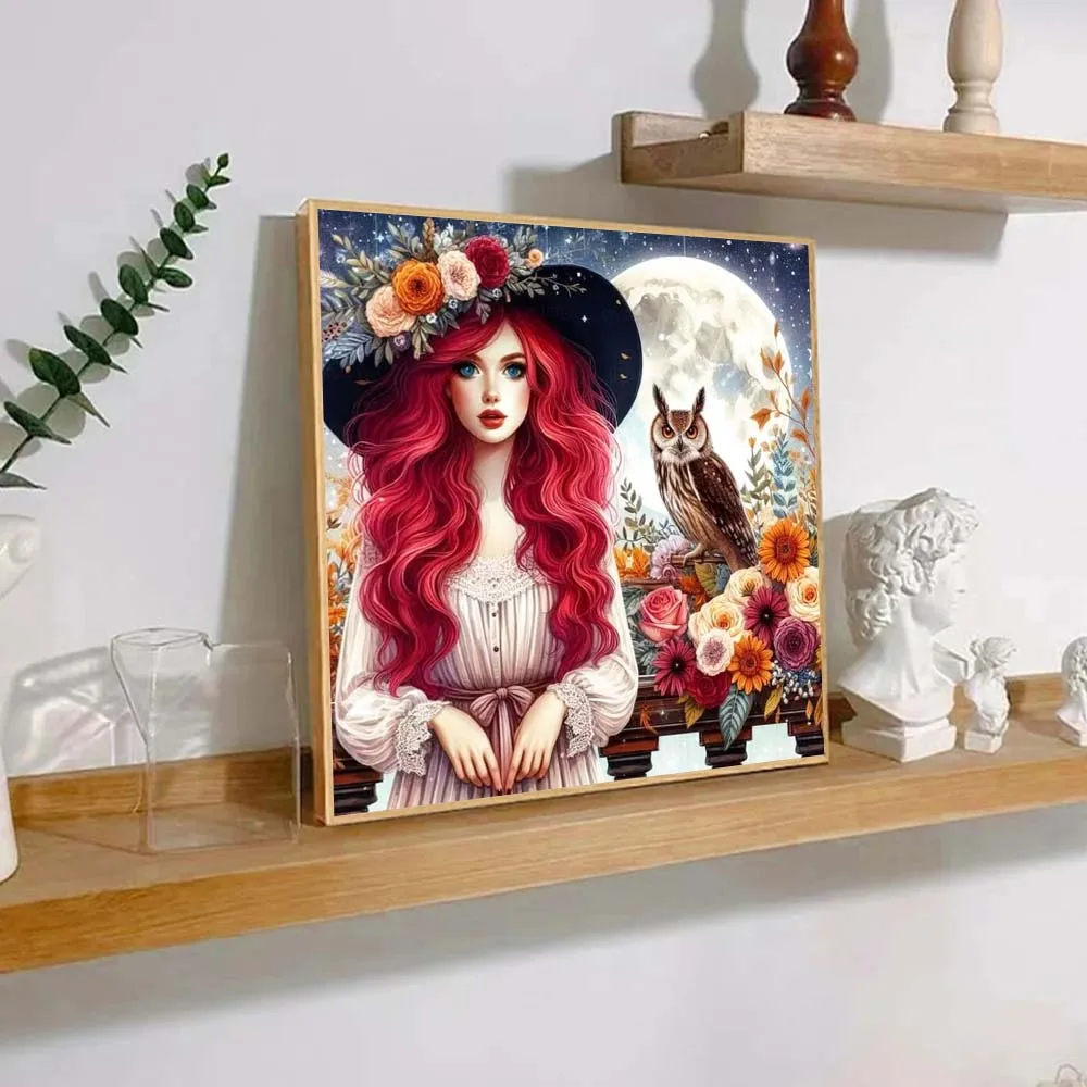Diamond Painting Kit Woman And Eagle New Collection 2024 Diamond Mosaic 5D DIY Cross Stitch Kits Diamond Art Home Decoration