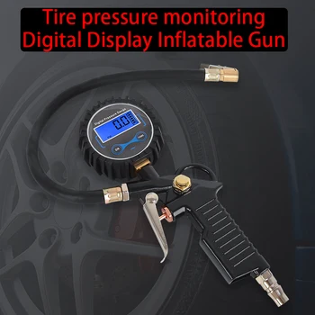 Car Tire Pressure Detection Tool EU Tire Pressure Inflation Gauge LCD Display LED Backlight Vehicle Tester Inflation Monitoring 1