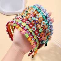 Ins Daisy Colorful Hair Hoop Girl Delicate Broken Bangs HairBand Children Daily Party Dress Up Hair Accessories Gift 1