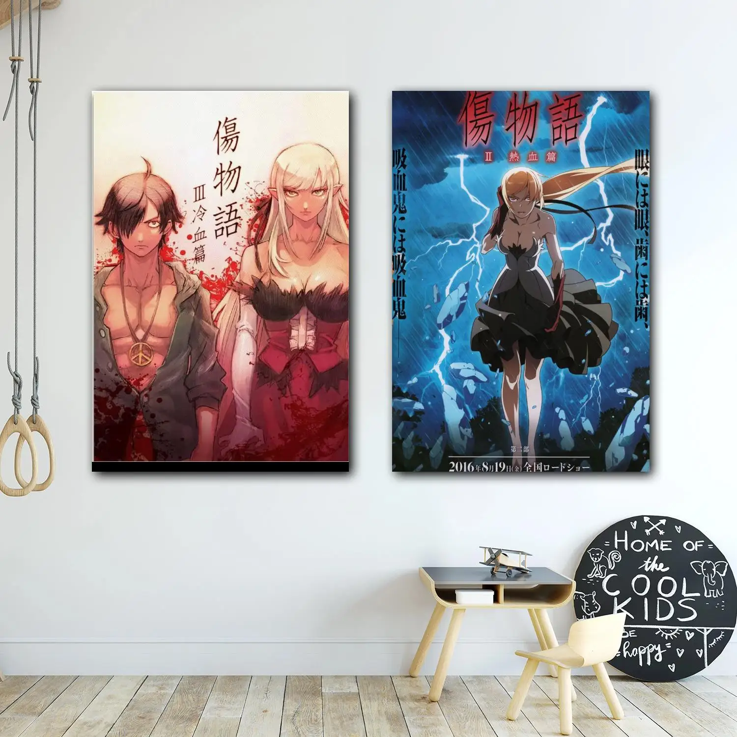 

kizumonogatari Movie Decorative Canvas 24x36 Posters Room Bar Cafe Decor Gift Print Art Wall Paintings