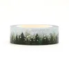 2025 NEW 1PC 10M Decor Silver Foil Forest Snowing Christmas Trees Washi Tapes Journaling Adhesive Masking Tape Cute Papeleria 3