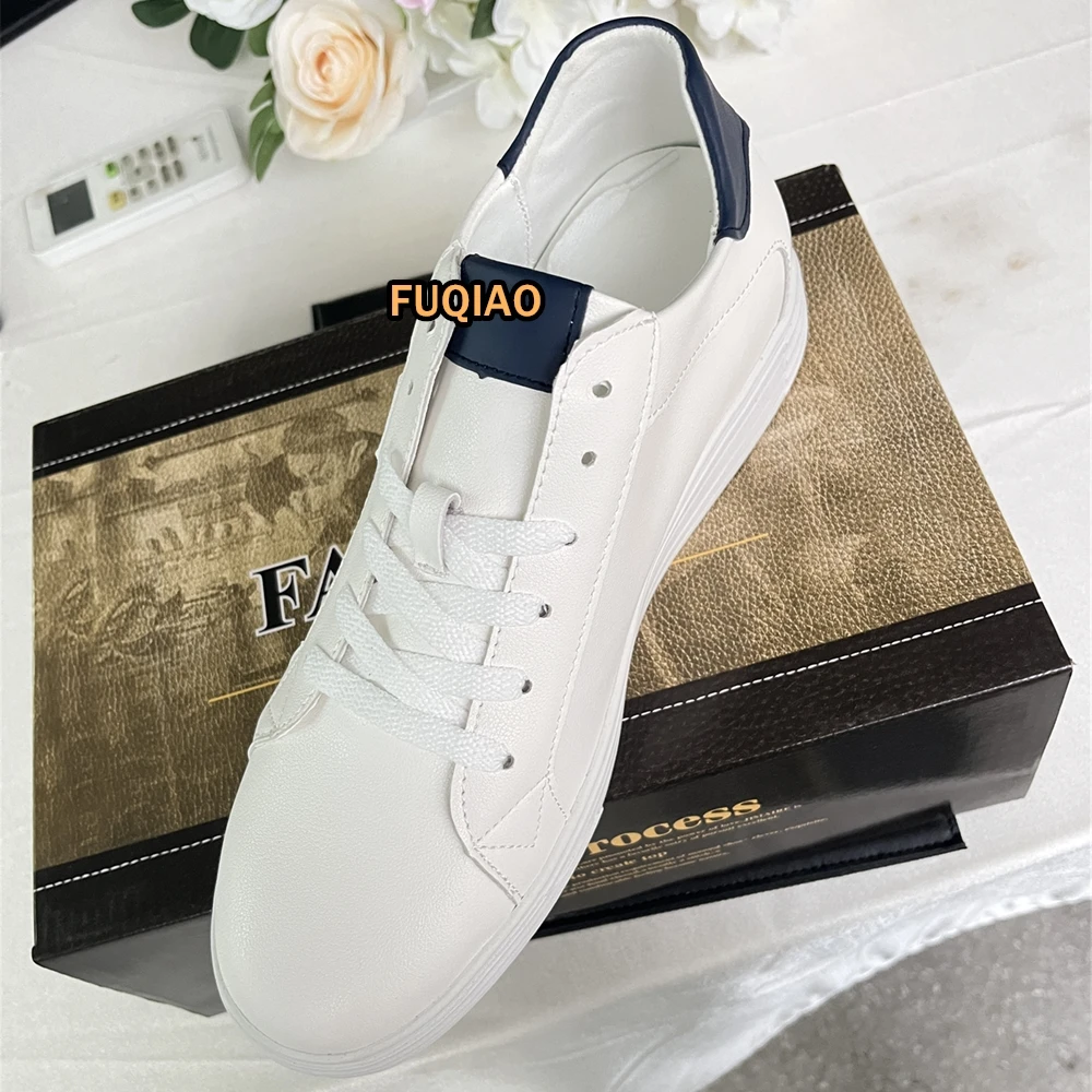 Männer Höhe Zunehmende Schuhe Weiche Aufzug Schuhe Kuh Leder Casual Turnschuhe Für Männliche Mode Lift Erhöhte Einlegesohle Größere Schuhe – Detail 3