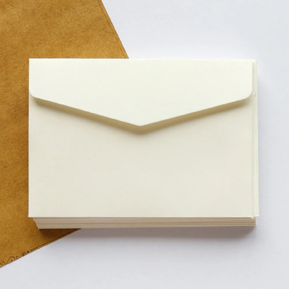 Mini Blank Envelopes Card Storage Bag Paper Envelopes Document Holder Business Letter Money Bags Thickened 100 Pcs mailing envelopes mini envelopes