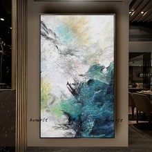 

Best Selling 100% Hand-Painted Oil Painting Green Landscape Picture Art Canvas Painting Modern Home Decor Painting Mural