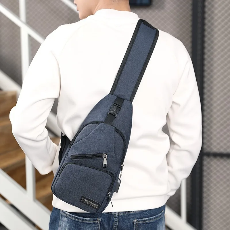 Borsa a Tracolla da Uomo, Borsa Monospalla Grande Capacità per Sport e Tempo Libero, Zaino Piccolo alla Moda - immagine 3