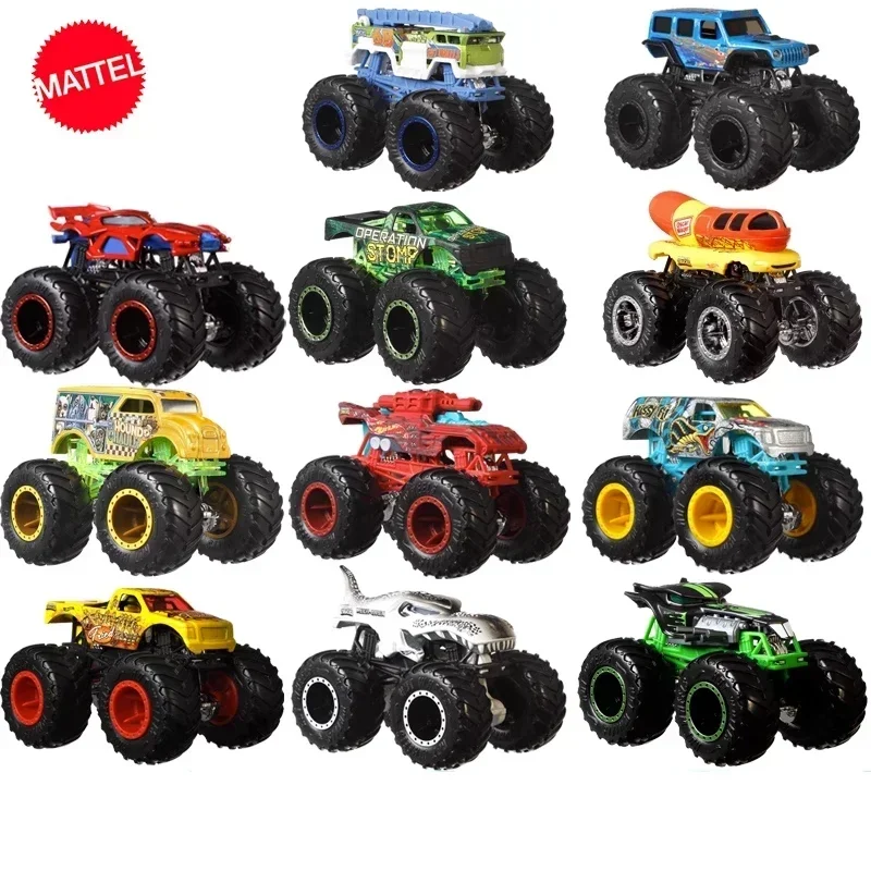 Original Hot Wheels Car Monster Truck 1:64 Diecast Pickup Shark Jeep Big Foot Voiture Toys For Boys Collection Regalo Di Compleanno