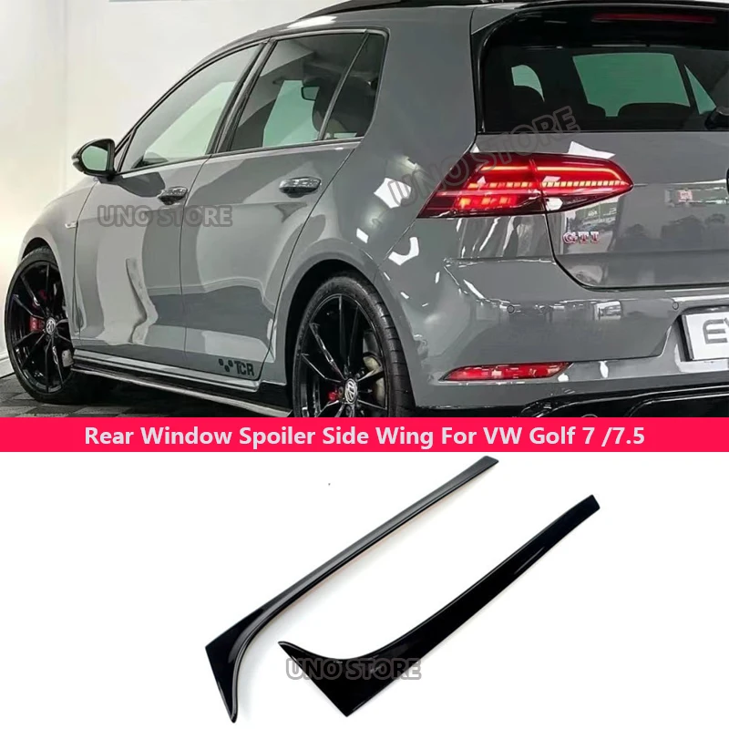 2 Pezzi Carbon Look Car Rear Windows Spoiler Laterale Wing Diffusore Trim Per Vw Golf 7 Mk7 2014-2018