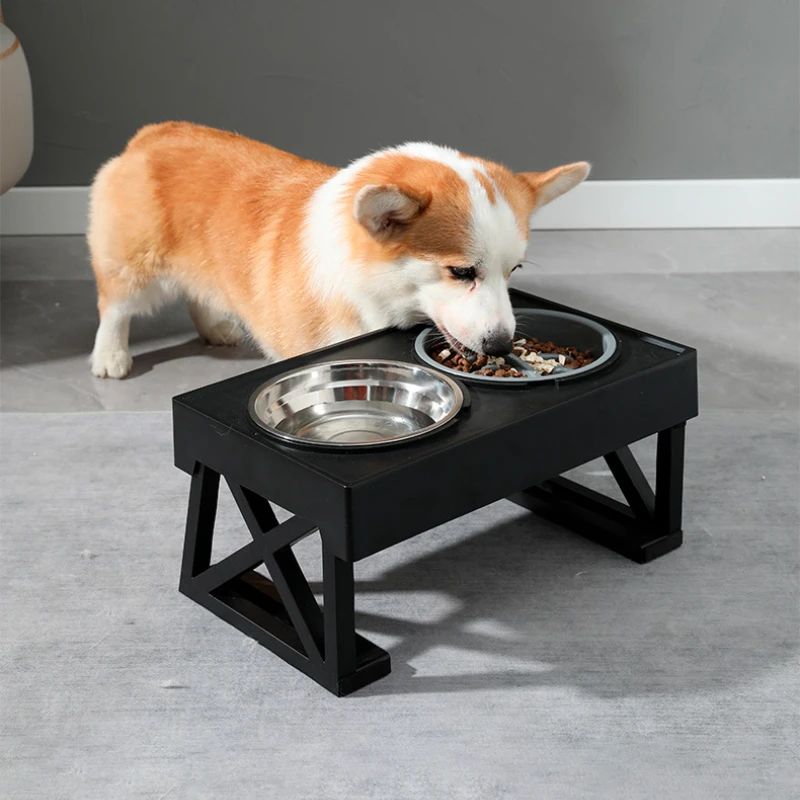 

Elevated Dog Bowls 3 Adjustable Heights Raised Dog Food Water Bowl with Slow Feeder Bowl Standing Dog Bowl for Medium Large Dogs