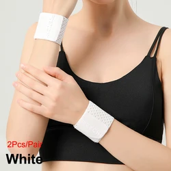Adjustable Wrist Support Straps - Ideal for Fitness, Weightlifting, and Pain Relief (White-2Pcs)