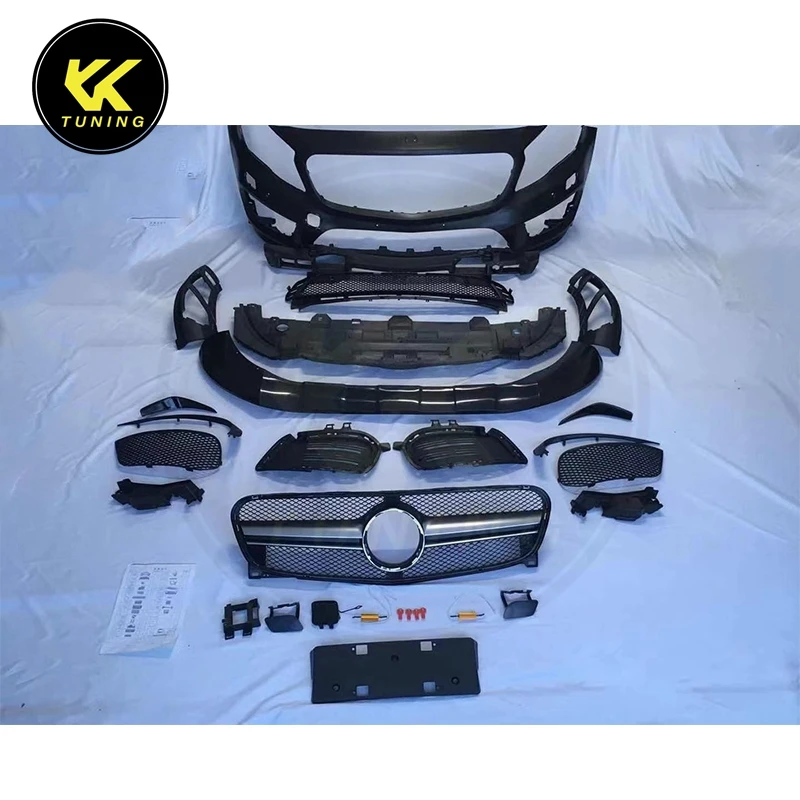 1:1 Auto Parts Facelift Body Kit Front Bumper for Mercedes-Benz GLA-Class X156 2015-2019 Upgrade to AMG GLA45