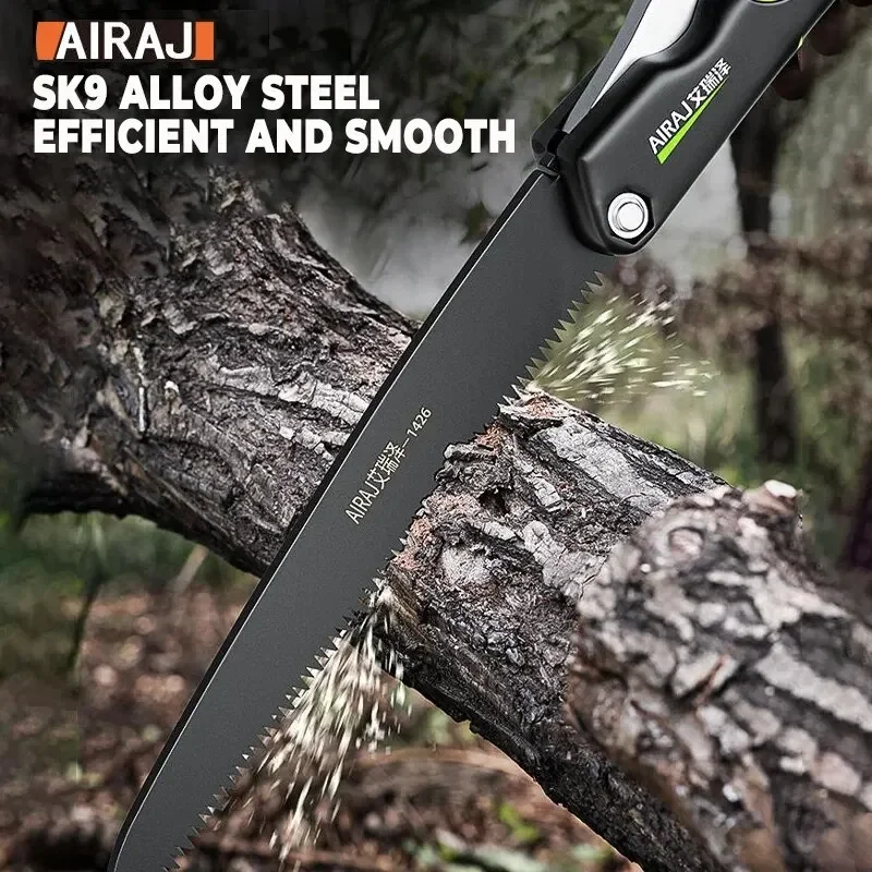 AIRAJ Folding Saw Heavy Duty Hand Saw Wood Camping DIY Wood Pruning Hard Teeth Pruning Tools