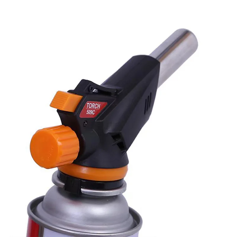 Gas Torch Welding Flame Gun Burner Nozzle Flamethrower Butane Outdoor Camping BBQ Brazing Kitchen Cooking