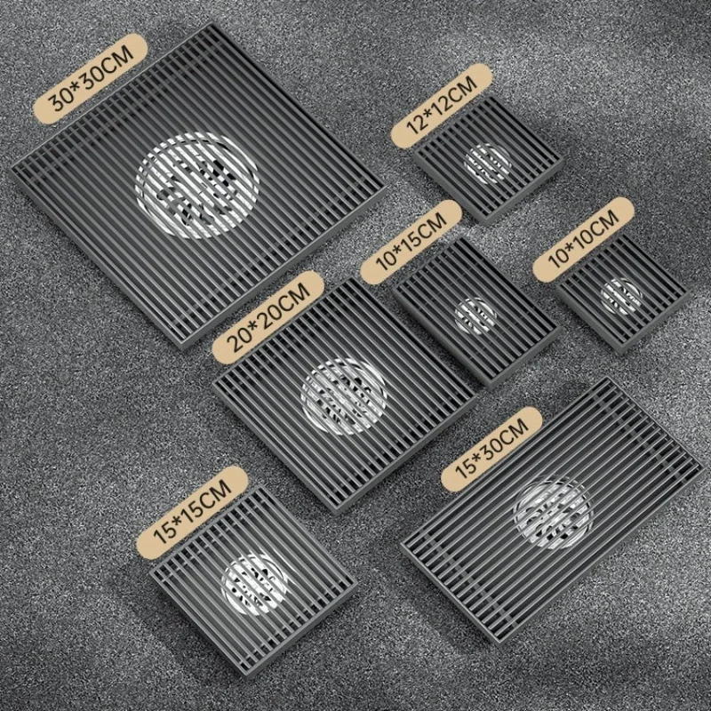 ท่อระบายน้ำทิ้งพื้นป้องกันกลิ่นขนาดใหญ่สำหรับลานบ้านกลางแจ้งแบบพิเศษใช้ในครัวเรือนท่อระบายน้ำขนาดใหญ่ 1