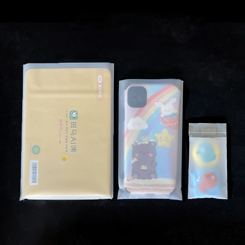 StoBag CPE Frosted Bags Open Top Self-adhensive Blank Plastic Packaging Pouch Sealed Storage for Phone Case Electronic Product Storage Bag