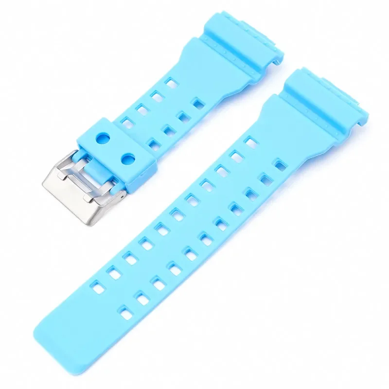 Durable Men's Sport Waterproof Resin Silicone Watch Band - 16mm Strap