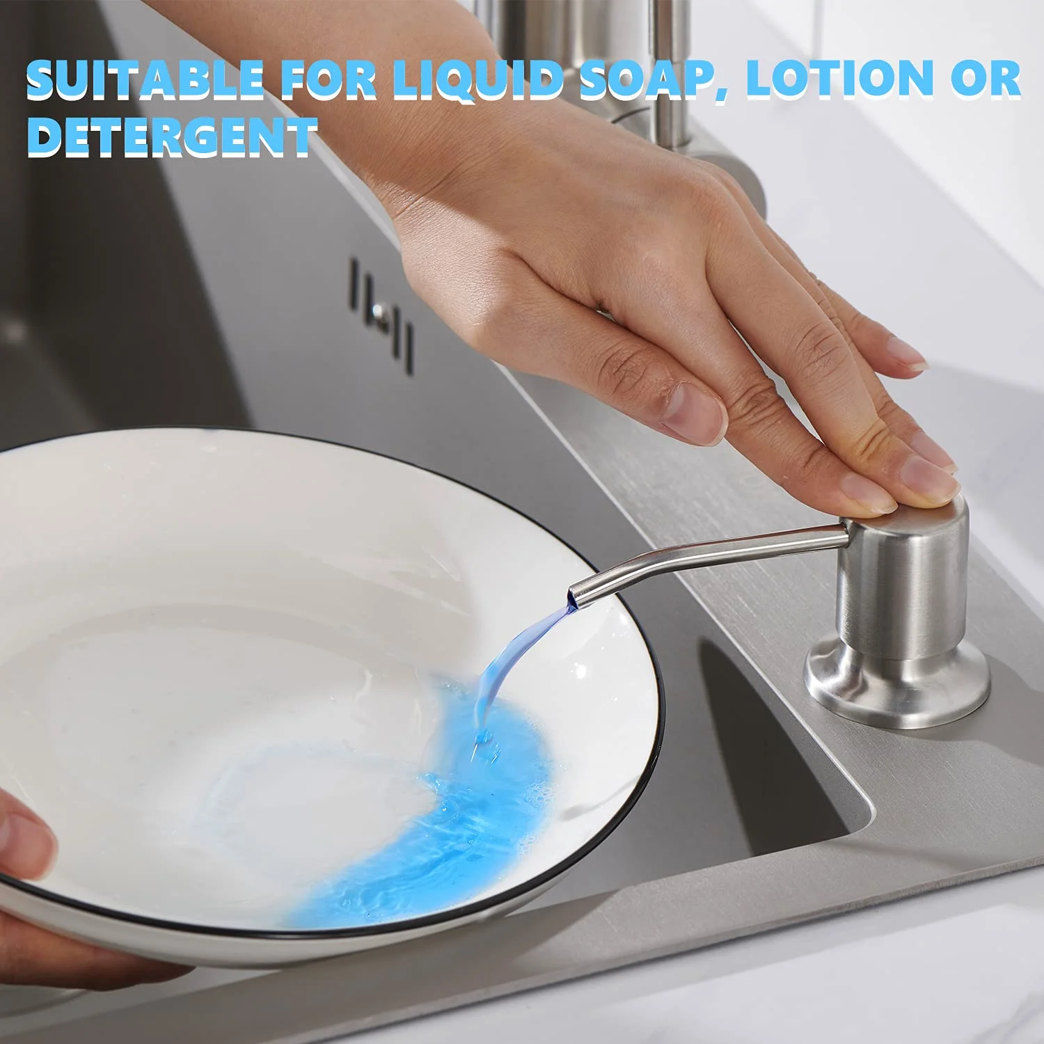 Sink Liquid Soap Dispenser Extension Tube Kit Black/White Built-in Emulsion Pump Head Silicone Tube Bathroom Kitchen Cleaner 4