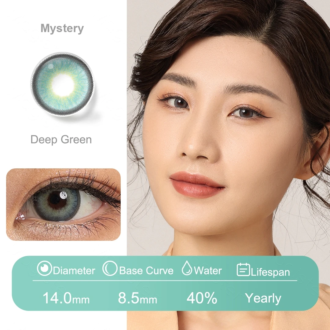 Beautiful Hazel 2pcs/pair Three Tone Series Color Contact Lenses Colored  Eye Contacts Lentes Contacto Yearly Lenses For Eyes Colored