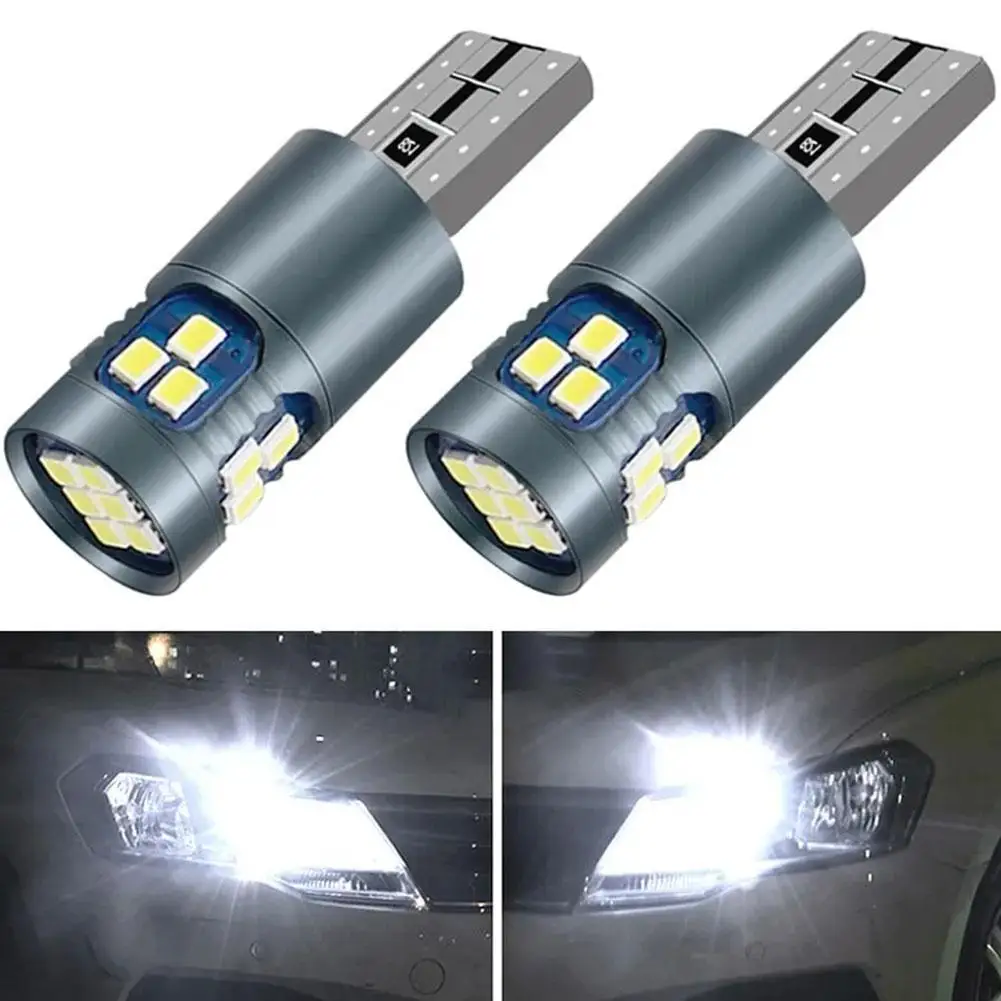 

2 PCS T10 W5W LED Bulb 12V/24V 18SMD 7000K White High Power Car Signal Light Interior Dome Reading License Plate Lamps