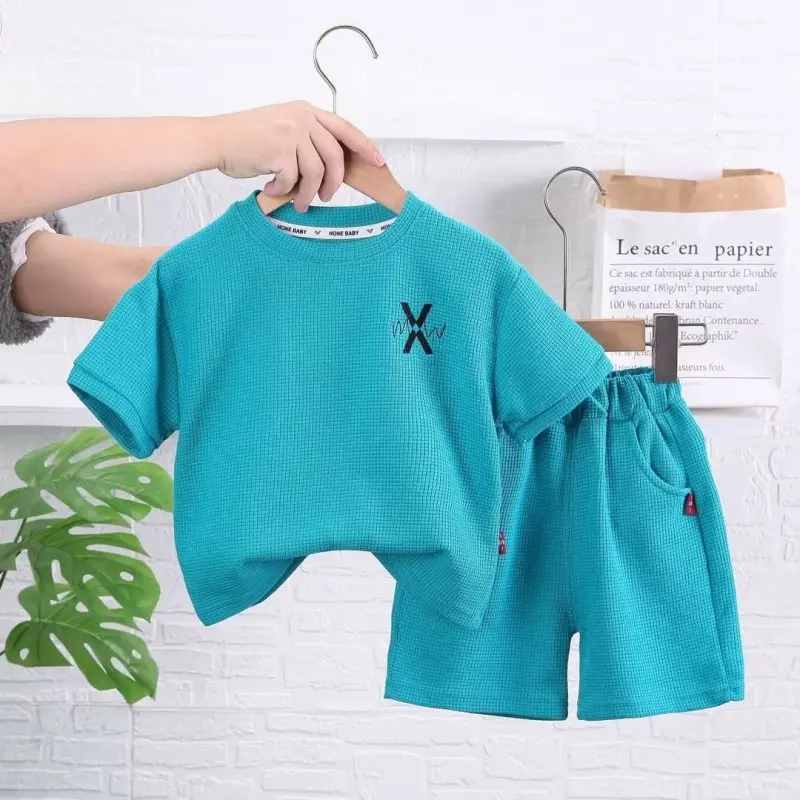 

Kids Boys Summer Set 2023 New Childrens Fashion Clothes Sets Baby Summer Handsome Childrens Clothing Kids Outfits 2 3 4 5 6T