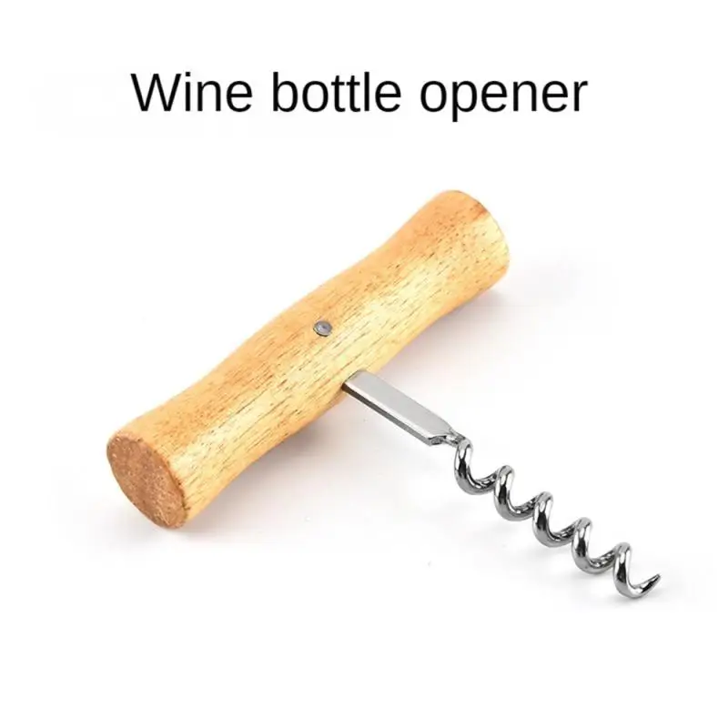 

3pcs Wine Opener Stainless Steel Corkscrew Red Wine Opener Wooden Handle Corkscrew Professional For Wine Kitchen Accessories