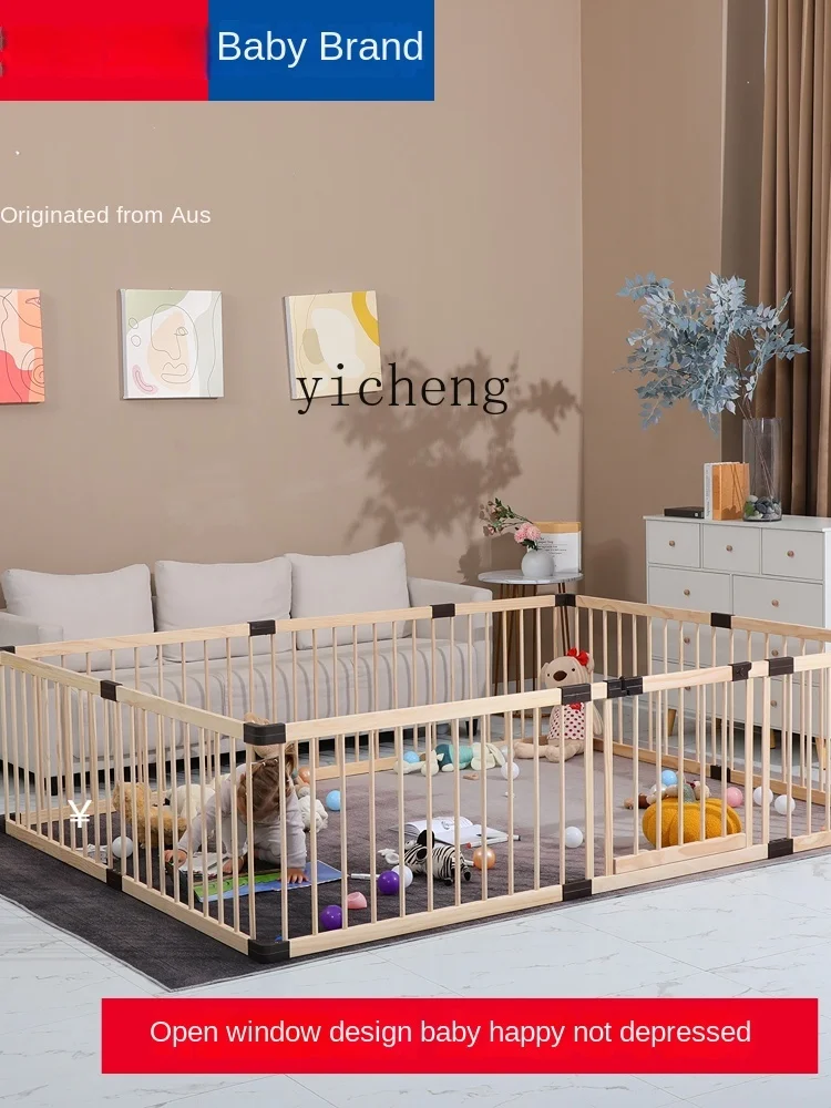 XL Baby Game Fence Baby Crawling Fence Toddler Safety Toddler Solid Wood