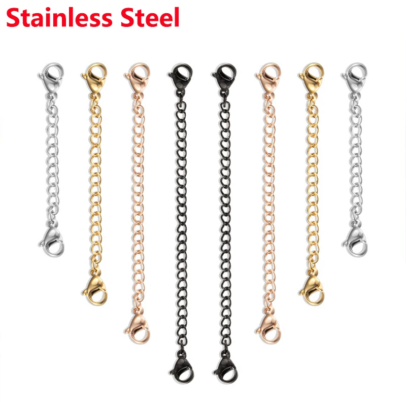 Stainless Steel Extension Chain  Stainless Steel Chain Extender - 50 X  Stainless - Aliexpress