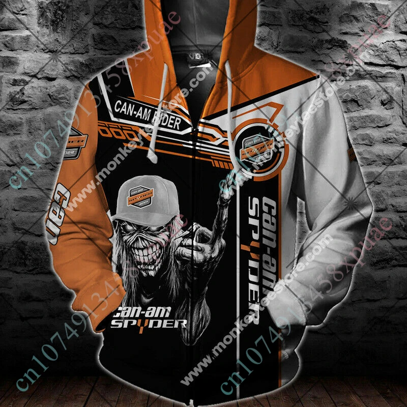 Can-am Essentials Streetwear Anime Oversize Hoodie Unisex Zip Hoodies Harajuku 3D Printing Sweatshirt Casual Men's Clothing Top