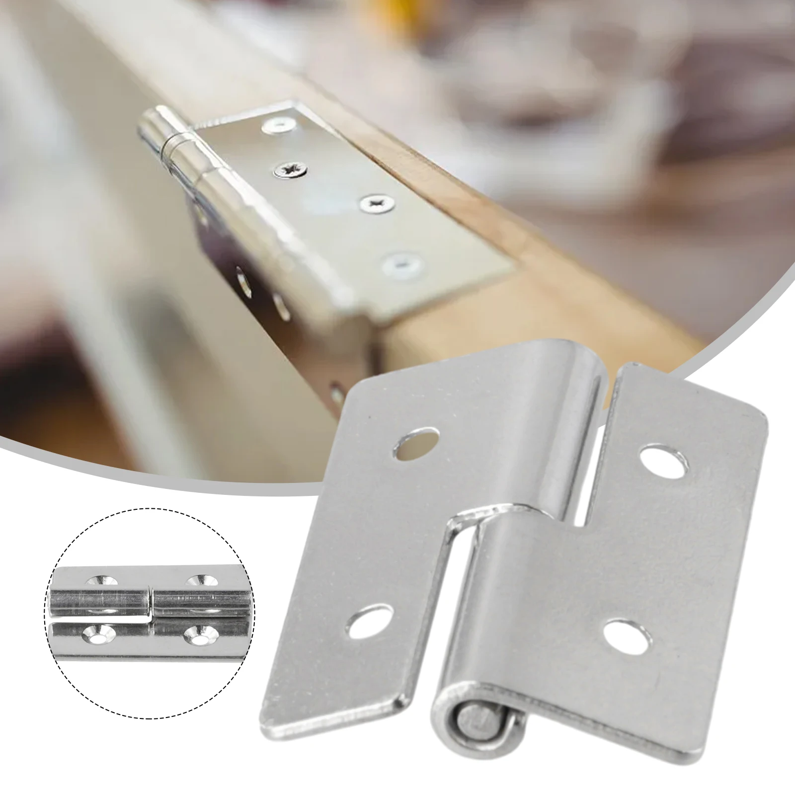 

1Pc Cabinet Door Removable Hinge Detachable Hinge Slip Joint 40*30*1.5mm Stainless Steel For Household Improvement Home Decor