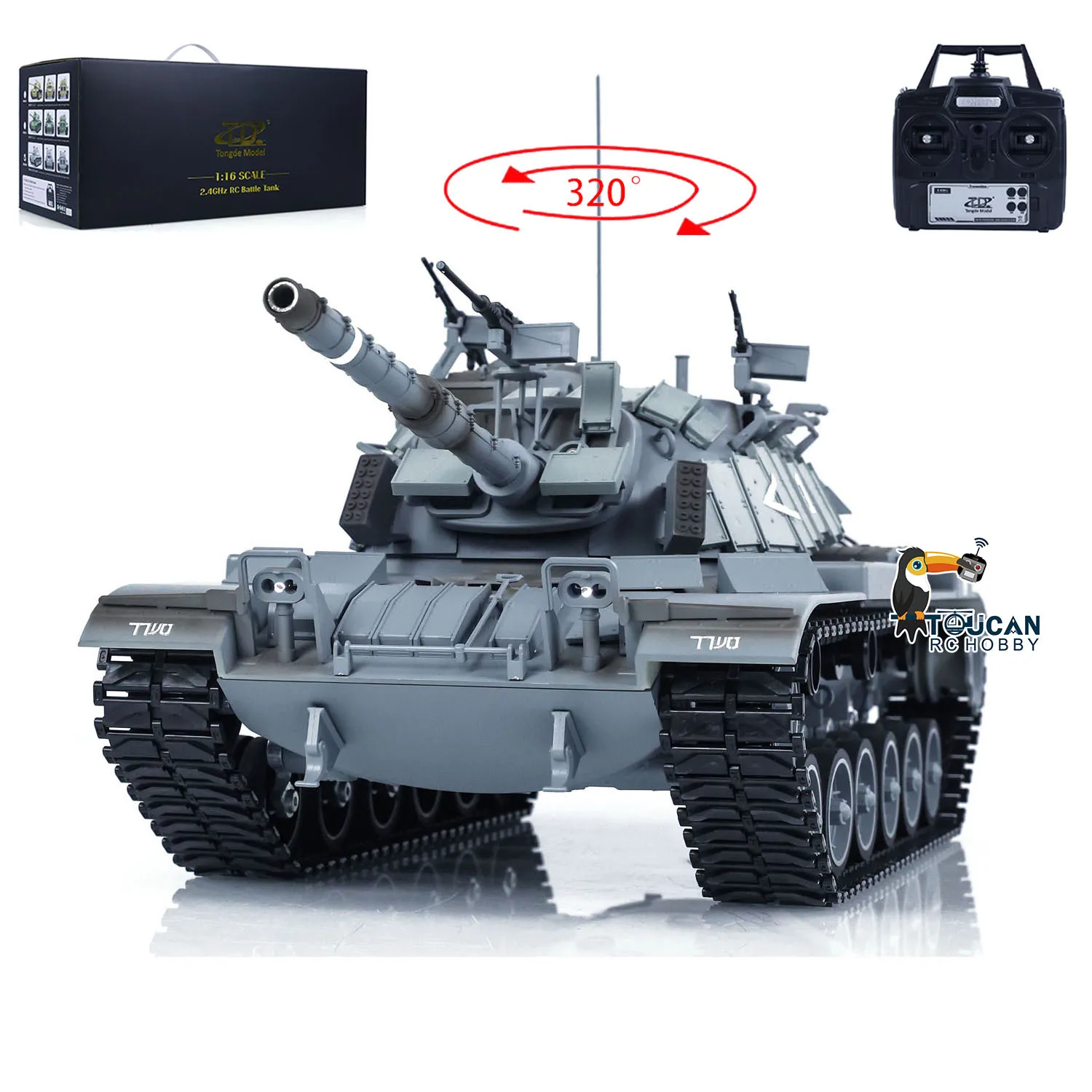 1/16 TOUCAN Tongde Israel Remote Control Infrared Battle Tanks M60W ERA RC Tank Vehicle Cars Model Vehicle Toys for Boys TH23295 2