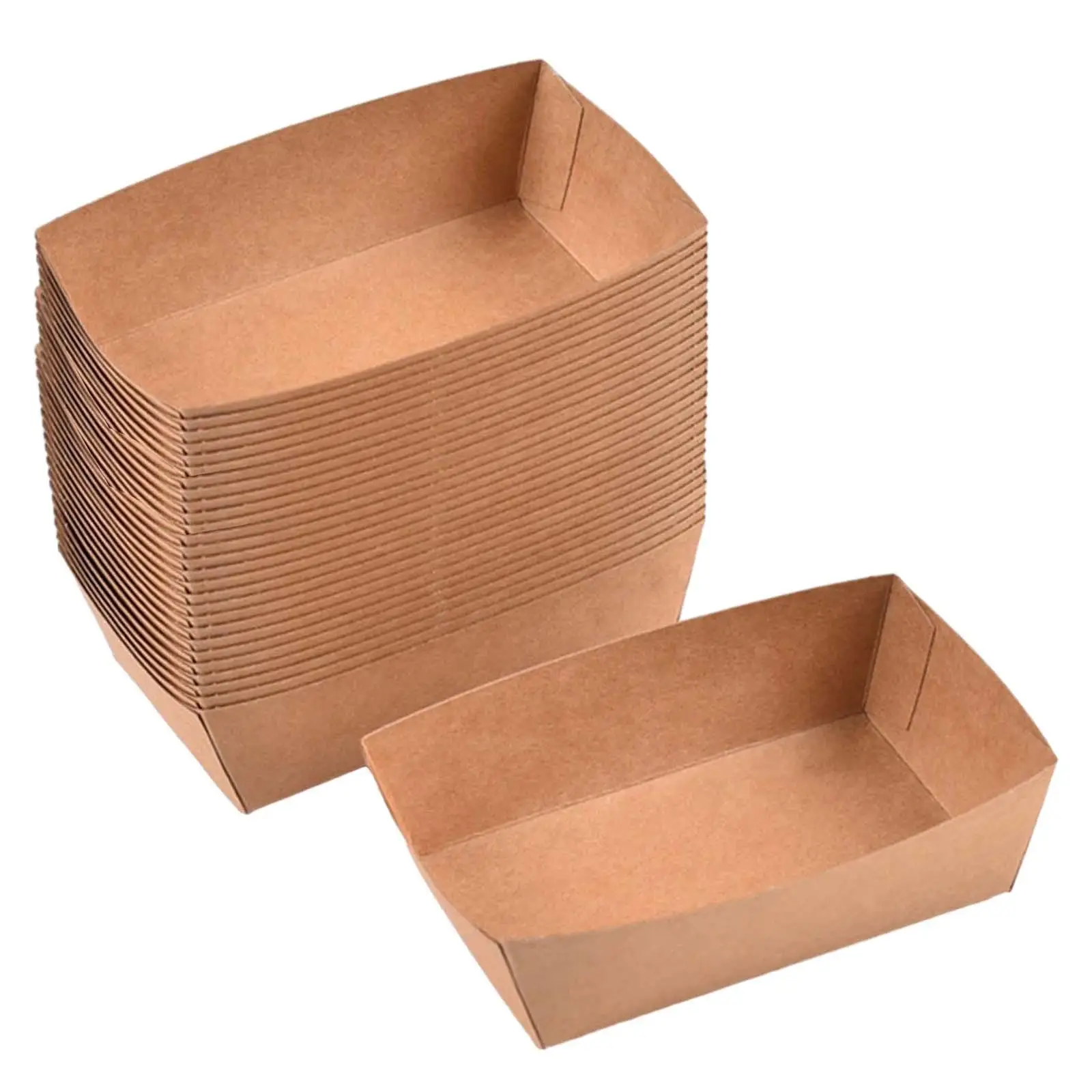 100Pcs Take Out Food Serving Boats Container for Nachos French Fries Hot Dog 100Pcs Take Out Food Serving Boats Container for Nachos French Fries Hot Dog