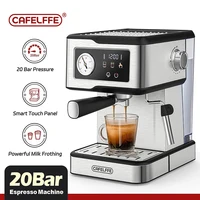 Cafelffe Espresso Coffee Machines Stainless Steel with Milk Frother Steam Wand Semi-Automatic Cappuccino maker 20Bar cafetera 1