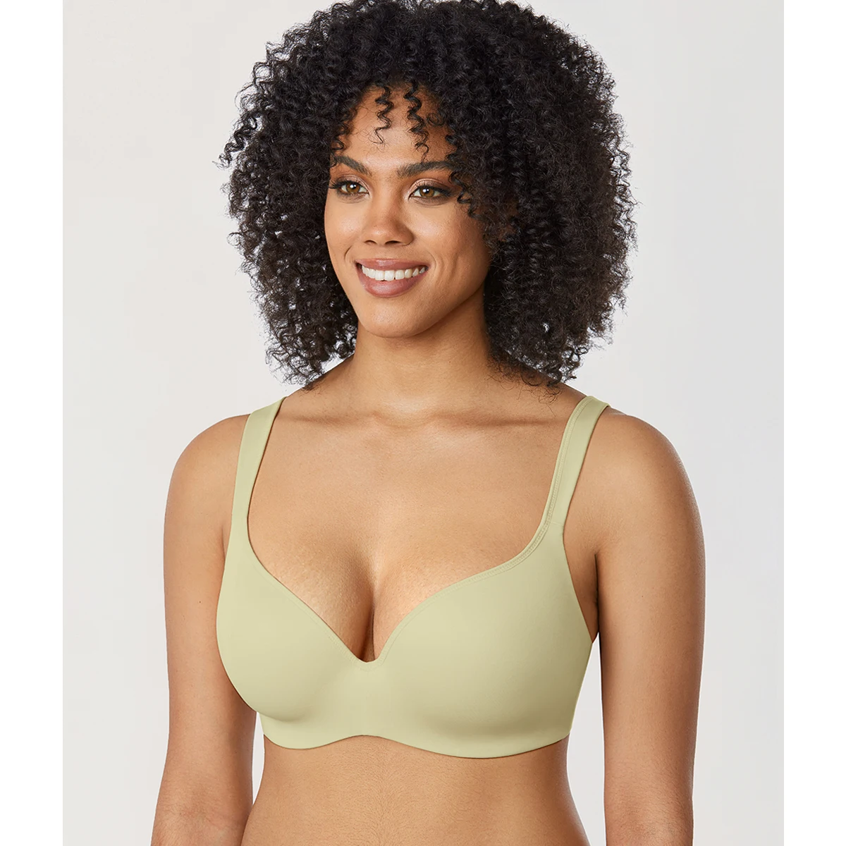 Women's Seamless Balconette T Shirt Bra Full Coverage Underwire Lightly Lined Padded Plus Size B-DD E