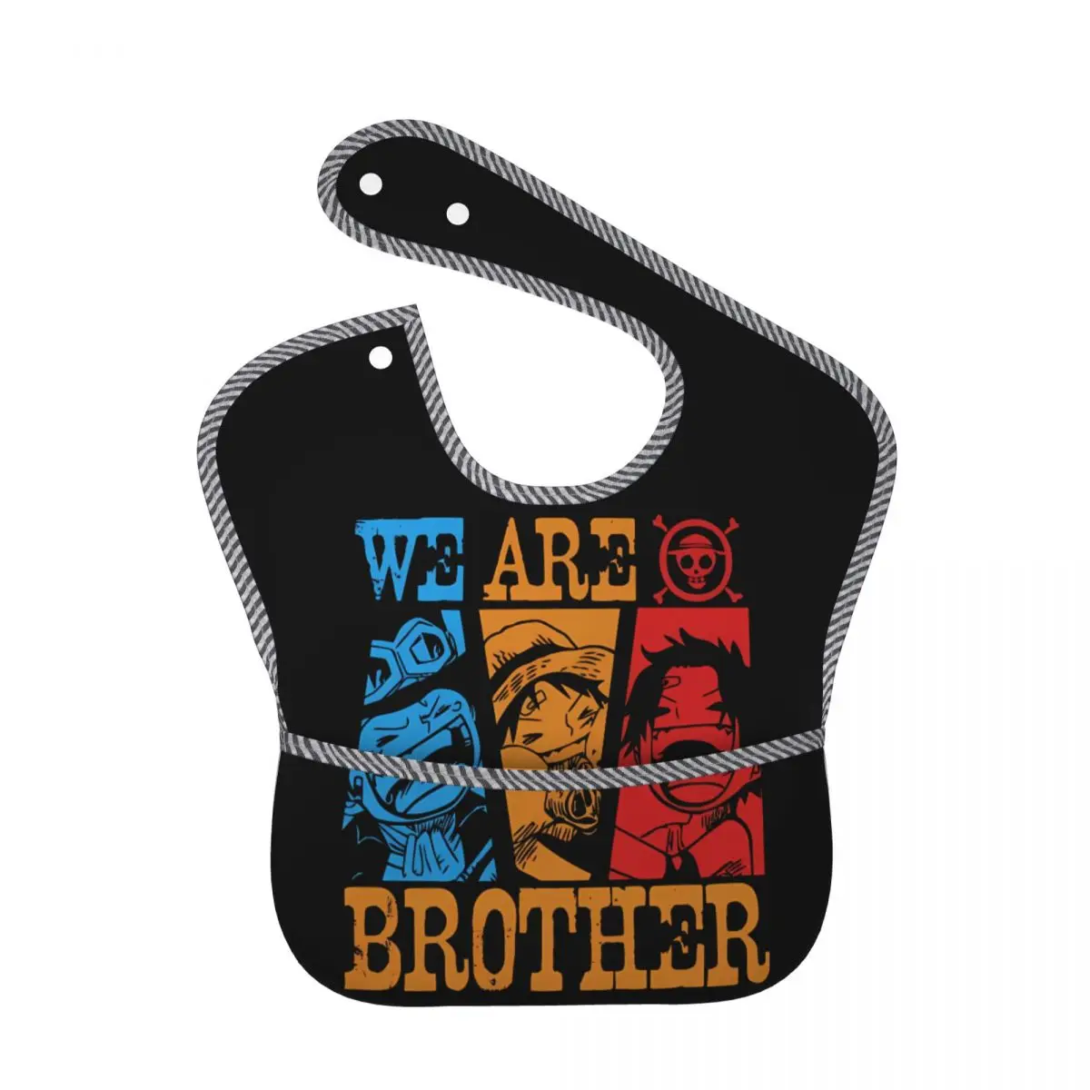 Anime One P-piece Baby Bibs for Baby Boy or Girl, Adjustable Bib and Toddler Bib for Eating, Waterproof Fabric